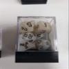 Polyhedral Dice Set (7-Piece), Pearlized Grey/Black view 1