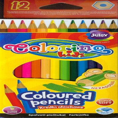 Colorino Hexagonal Shape Coloured Pencils (Pack of 12)