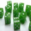 10 GREEN CASINO STYLE DICE/CRAPS - LARGE 19MM NEW view 1