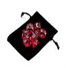 7 Die Polyhedral Dice Set - Translucent Red with Velvet Pouch By Wiz Dice view 3