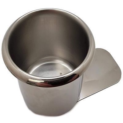 1 Stainless Steel Slide Under Poker Drink Holder Holds Soda Can or Beer Bottle