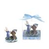 Lunaura Baby Keepsake - Set of 12 "Boy" Black Ethnic Baby Playing with Stork Favors - Blue view 1
