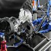 Axial SCX10 Upgrade Parts Aluminum Center Transmission Case - 3Pcs Set Blue view 3