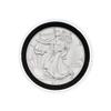 (20) Air-tite 40mm Black Ring Coin Holder Capsules for American Silver Eagles & 1oz China Silver Panda Sterling view 2