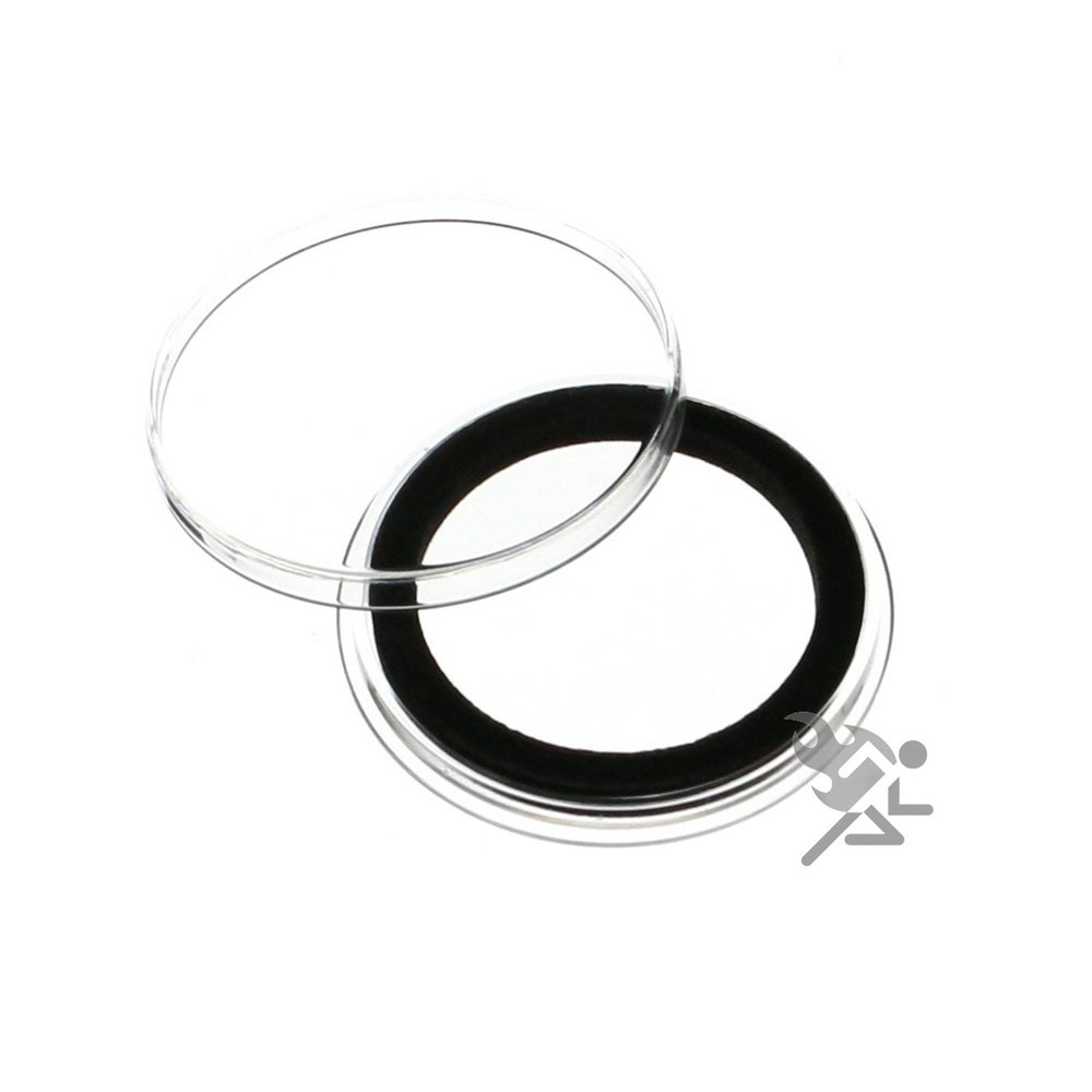 Air-Tite (15) 32mm Black Ring Coin Holder Capsules for 1oz American Gold Eagles, 1oz Gold Krugerrands & Kangaroos