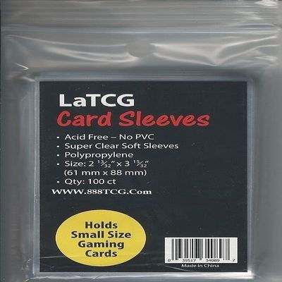 100 LaTCG Clear YuGiOh/Vanguard Card Size Deck Protector Sleeves (61x88mm 2 mil)