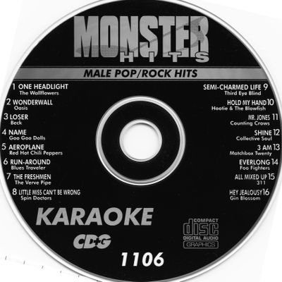 Monster Hits Karaoke Male Pop/Rock Hits #1106