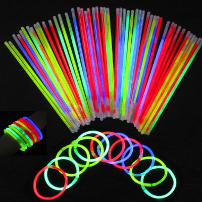 Kaito 8" Glow Light Stick Bracelets Necklaces Mixed Color