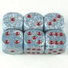 Air Speckled Dice Red Pips D6 16mm Pack of 6 Wondertrail WCX25700E6 view 1