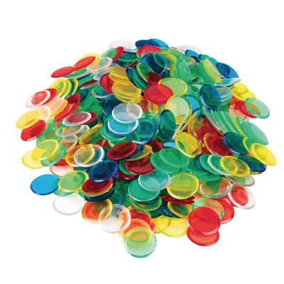S&S Worldwide Plastic Bingo Chip, 3/4" Diameter, Pack of 500