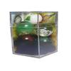 Boxed Set of 5 Rainbow Earth Marbles 22mm with Bag & Stands - Colors Vary view 1