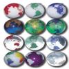 Boxed Set of 5 Rainbow Earth Marbles 22mm with Bag & Stands - Colors Vary view 3