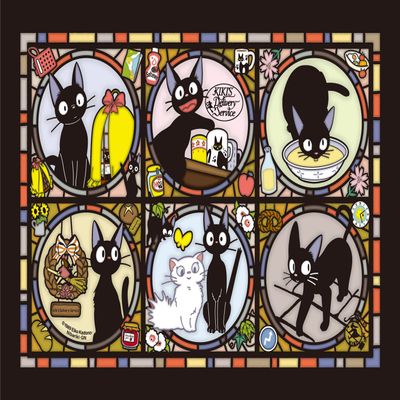 ensky Kiki's Delivery Service Jiji Art Crystal Jigsaw Puzzle (208-AC02) - Official Studio Ghibli Merchandise