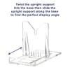 OnFireGuy (10) 2" Adjustable Two Part Adjustable Clear Acrylic Plastic Display Stand Easel for Mineral Fossil Slice Agate Slab Geode Seashell view 2