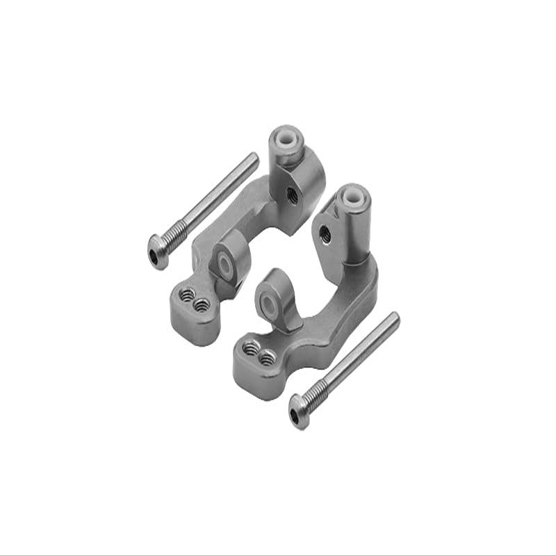 GPM For Traxxas Rustler VXL Upgrade Parts Aluminum C-Hub Caster Block - 1 Pr Gray Silver