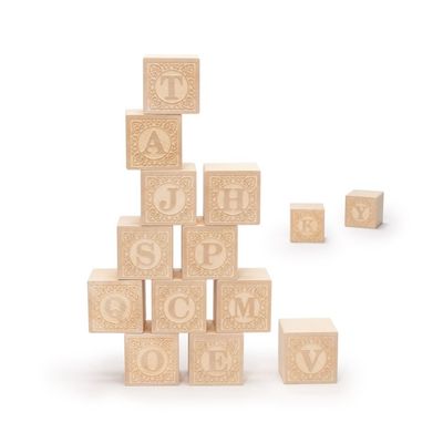 Uncle Goose Uppercase Alphablank Blocks - Made in The USA