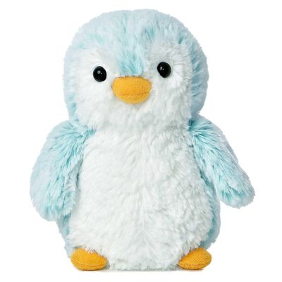 Aurora Playful Pompom Penguin Brights Stuffed Animal - Vibrant Companions for Warm Cuddles - Perfect for Adults, Kids, and Birthdays - Blue 6 Inches