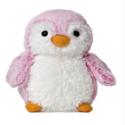 Aurora Playful Pompom Penguin Brights Stuffed Animal - Vibrant Companions for Warm Cuddles - Perfect for Adults, Kids, and Birthdays - Pink 6 Inches