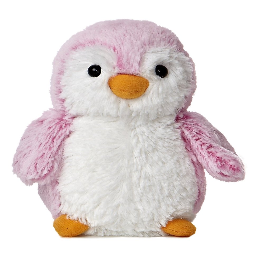 Aurora Playful Pompom Penguin Brights Stuffed Animal - Vibrant Companions for Warm Cuddles - Perfect for Adults, Kids, and Birthdays - Pink 6 Inches