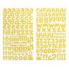 Darice 1219-63 172-Piece Glitter Alphabet Sticker, Lower Case Letters and Numbers with Bold Font, Yellow view 1