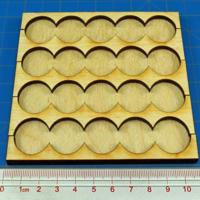 LITKO Rank Tray, 5x4, 20mm Circle Bases