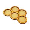 LITKO 5-Figure Horde Tray | 25mm Circle Bases | Movement Tray | Compatible with Warhammer, Age of Sigmar, Bolt Action, Flames of War, Runewars, War of The Rings view 1