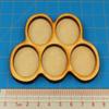 LITKO 5-Figure Horde Tray | 25mm Circle Bases | Movement Tray | Compatible with Warhammer, Age of Sigmar, Bolt Action, Flames of War, Runewars, War of The Rings view 3