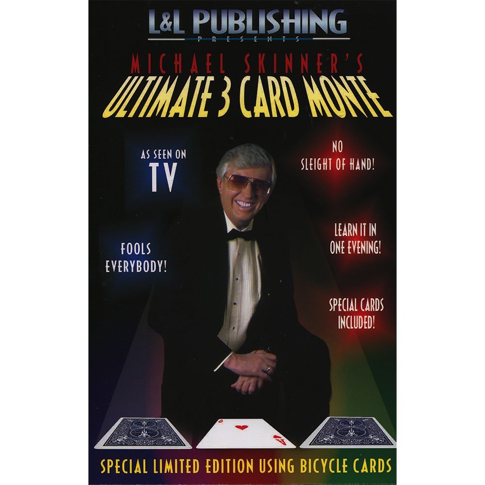 3 Card Monte Card Trick Skinner (Red)