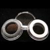 (3) Air-tite 42mm Black Ring Coin Holder Capsules