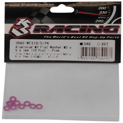 3 Racing 3rac WF310/5/PK Al M3 hurattowassya- m3x5x1 mm (10 Pcs/Pink) (suri-re-singu)
