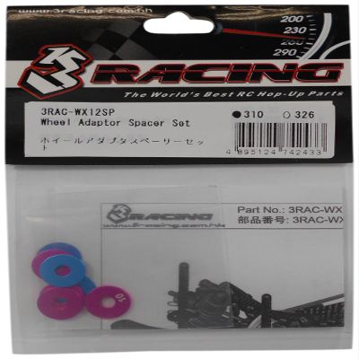 3Racing #3R/3RAC-WX12SP Wheel Adaptor Spacer Set for 3Racing Sakura D3 CS Sport