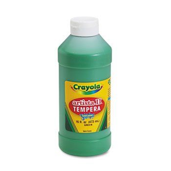 Artista II Washable Tempera Paint, Green, 16 oz