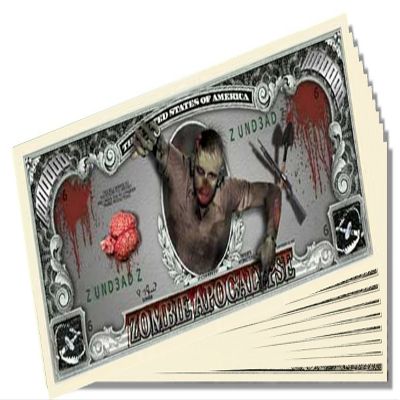 30 count Zombia Apocalypse Million Dollar Bill with Bonus Christopher Columbus Bill
