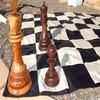 MegaChess Giant Chess Game Mat - Nylon - Giant Size - Compatable with The 25 Inch, 37 Inch and 49 Inch Giant Chess Sets 10 Inch Giant Checkers view 2