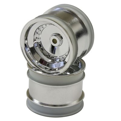 Kyosho Scorpion 2014 Rear Wheel (2 Piece), Shiny Chrome
