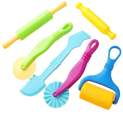6-Piece Kids Dough Tool Set Colorful, Child-Safe Modeling Clay Accessories for Small Hands