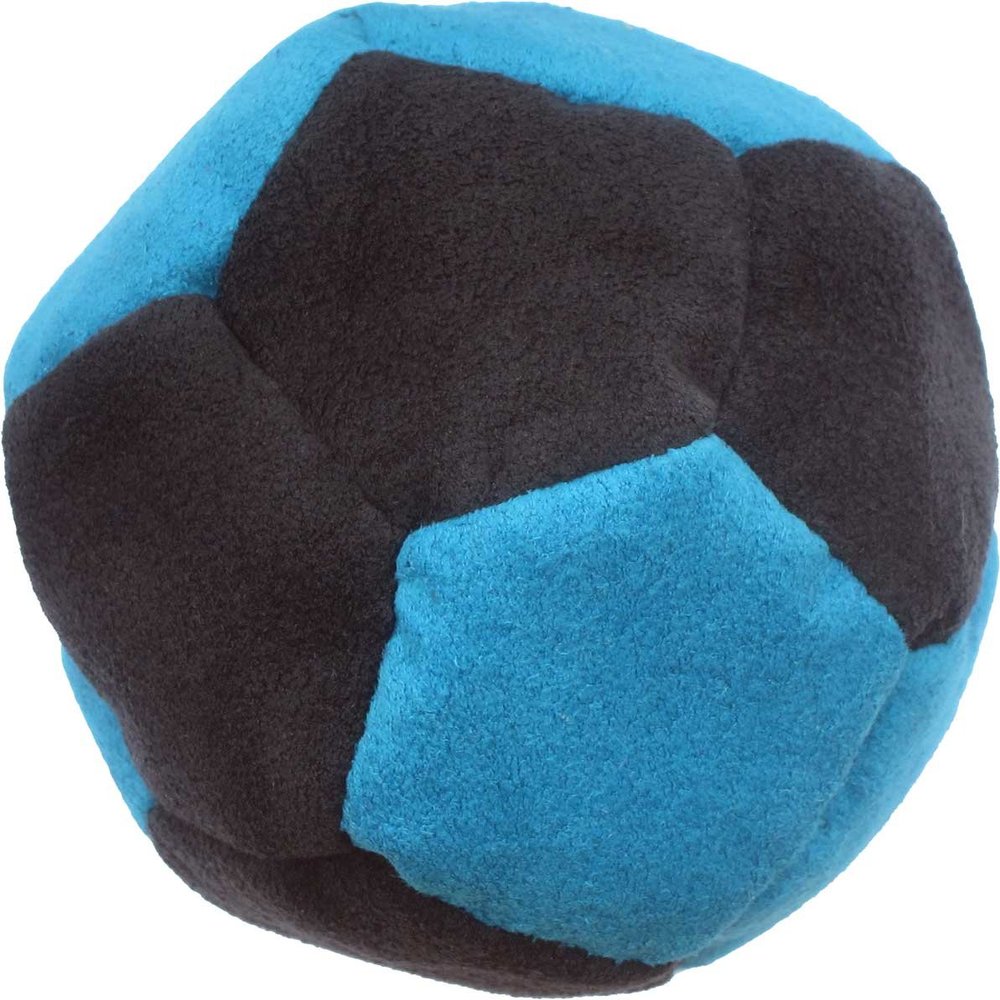 Black & Turquoise Sand-Filled Faux Suede Footbag