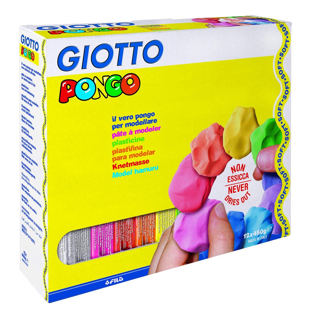 Pongo 514300  Giotto 12 x 450g Assorted Colours