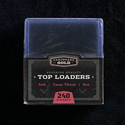 1x 5ct CBG 240 pt 7mm Cardboard Gold 3" x 4" PRO Toploaders Keeps Thicker & Jersey Cards Ultra Protected