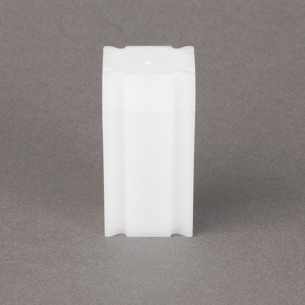 (100) Coinsafe Brand Square White Plastic (Small Dollar) Size Coin Storage Tube Holders