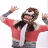 TONWHAR Cartoon Animal Hood Hoodie Hat with Attached Scarf and Mittens (Leopard) view 2