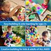 Brain Flakes 500 Piece Set, Ages 3+, Interlocking Plastic Disc Toy for Creative Building, Educational STEM Learning, Construction Block Play for Kids, Teens, Adults, Boys, and Girls view 3