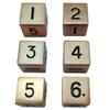 6 Count Metal Dice Set: d6 16mm Dice: Antique Gold view 1