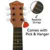 23" Acoustic Guitar, Kids 6 String Toy Guitar - Realistic Steel Strings - Beginner Practice First Musical Instrument for Children, Toddlers (Brown) view 3