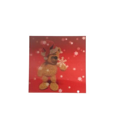 3D Holographic Me to You Bear Christmas Card, Teddy In Xmas Hat