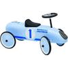 Goki Classic Blue Metal Ride-On Racing Car view 1