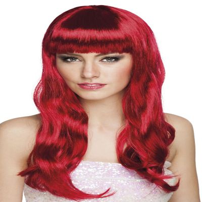 Boland 10103105 BOL85863 85863 Polyester Wig One Size Ruby