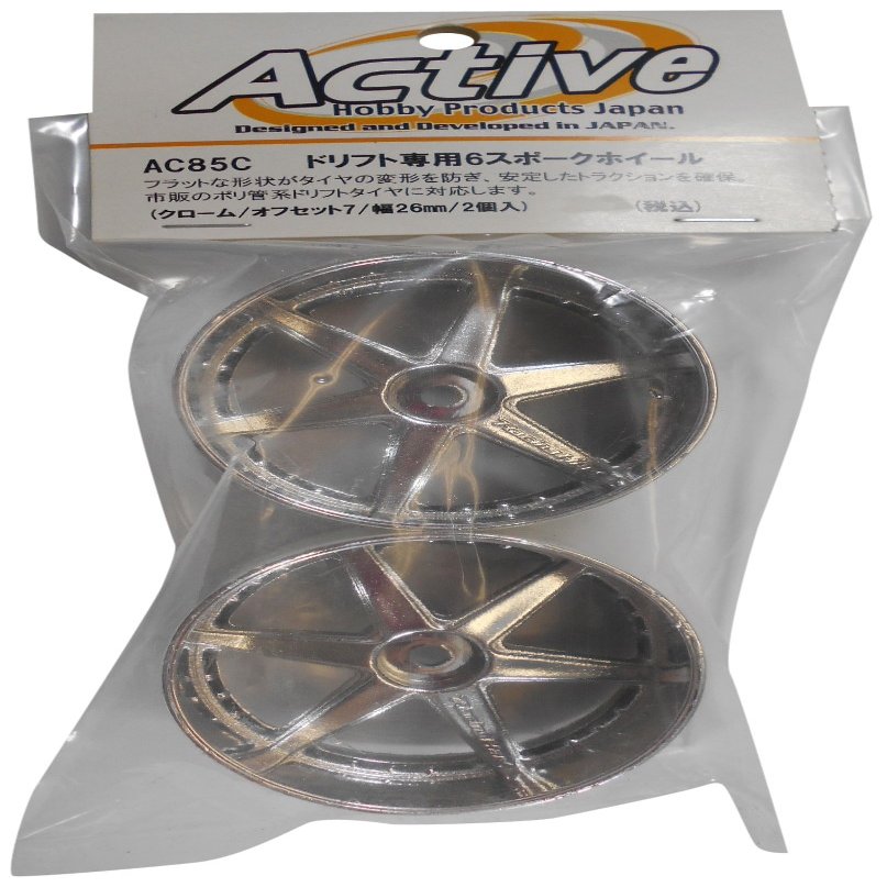 Active ac85 C 6 Spokes Wheel (Chrome/Offset 7/26 mm/2 Pcs) (akutexibuhobi-purodakutu)