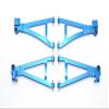GPM For Traxxas 1/16 Mini E-Revo, Mini Summit Upgrade Parts Aluminum Front + Rear Lower Arms - 2 Prs Set Blue view 1