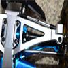 GPM For Traxxas 1/16 Mini E-Revo, Mini Summit Upgrade Parts Aluminum Front + Rear Lower Arms - 2 Prs Set Blue view 2